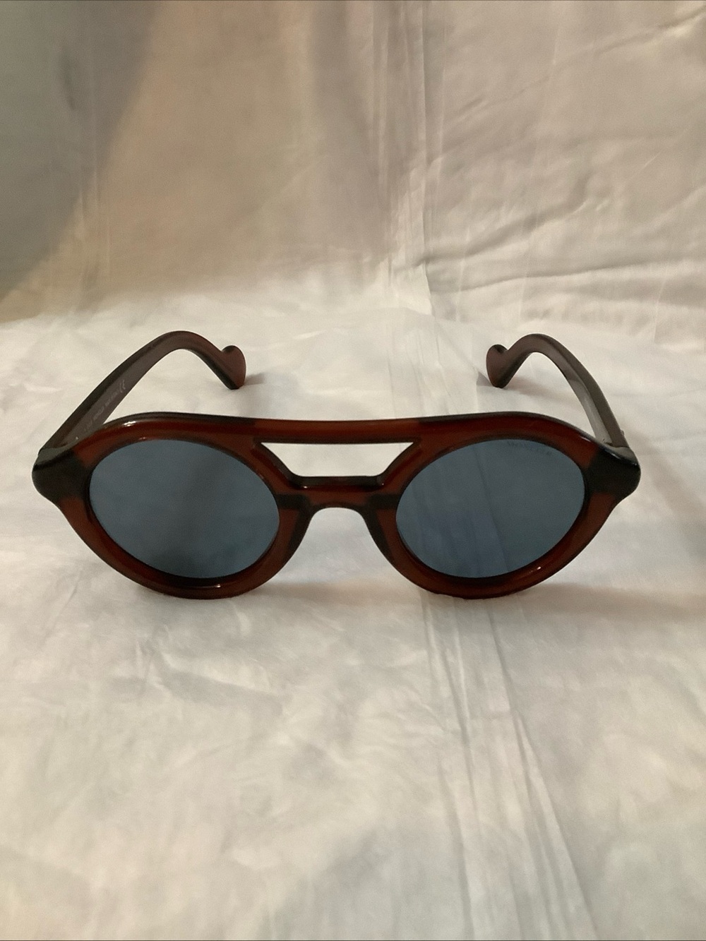 MONCLER ML0014 48V Burgundy Round Unisex Sunglasses - 47 MM